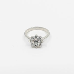 SORTIJA DE ORO BLANCO Y DIAMANTES